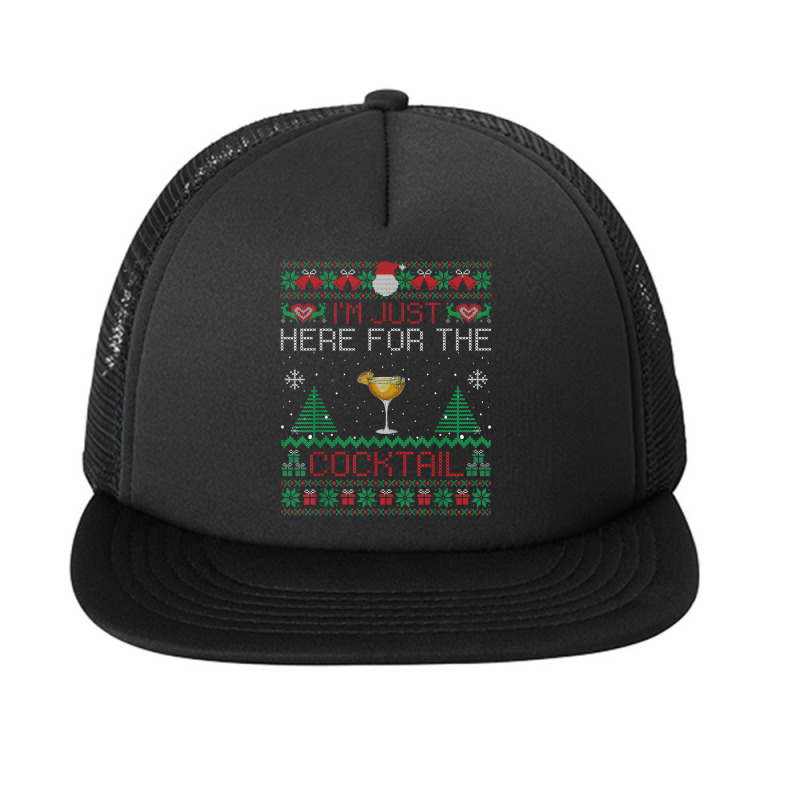 Sidecar Cocktail Christmas Sweater Sidecar Ugly Xmas Foam Snapback hat by Queenie | Artistshot