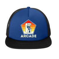 Retro Vintage 80s Arcade Video Game Machine Gamer T Shirt Foam Snapback Hat | Artistshot