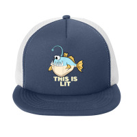 This Is Lit Angler Fish Monster Fishing Fisherman Anglerfish Foam Snapback Hat | Artistshot