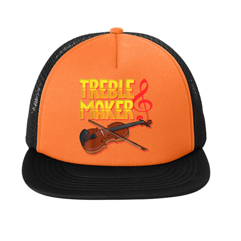 Treblemaker Violin String Instrument Musician Music Lover Foam Snapback Hat | Artistshot