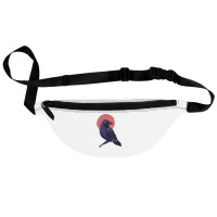 Crow, Bird, Birds, Black, Moon, Animal, Animals Fanny Pack | Artistshot