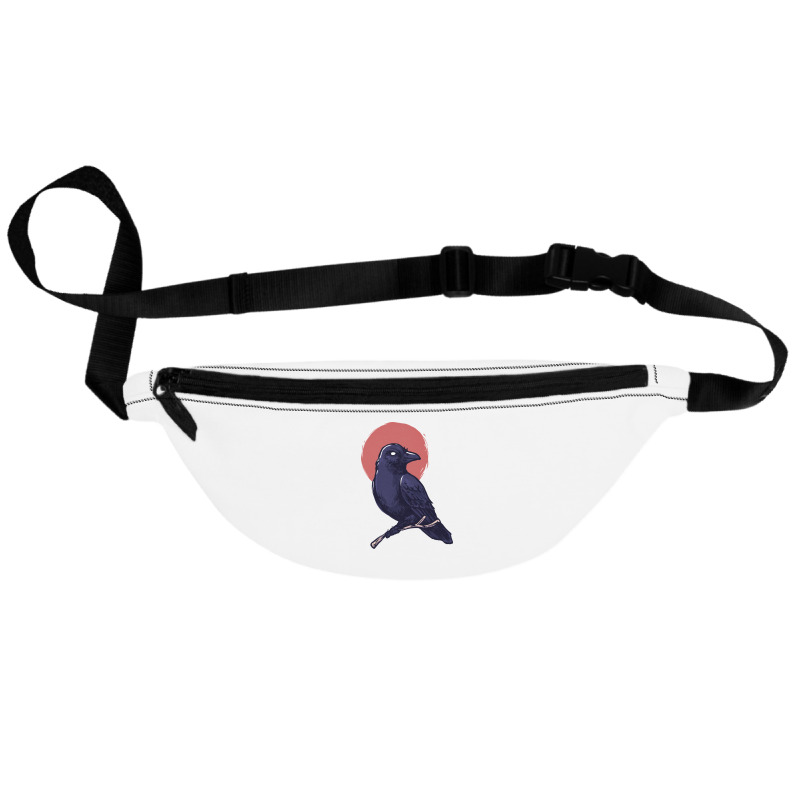 Crow, Bird, Birds, Black, Moon, Animal, Animals Fanny Pack | Artistshot