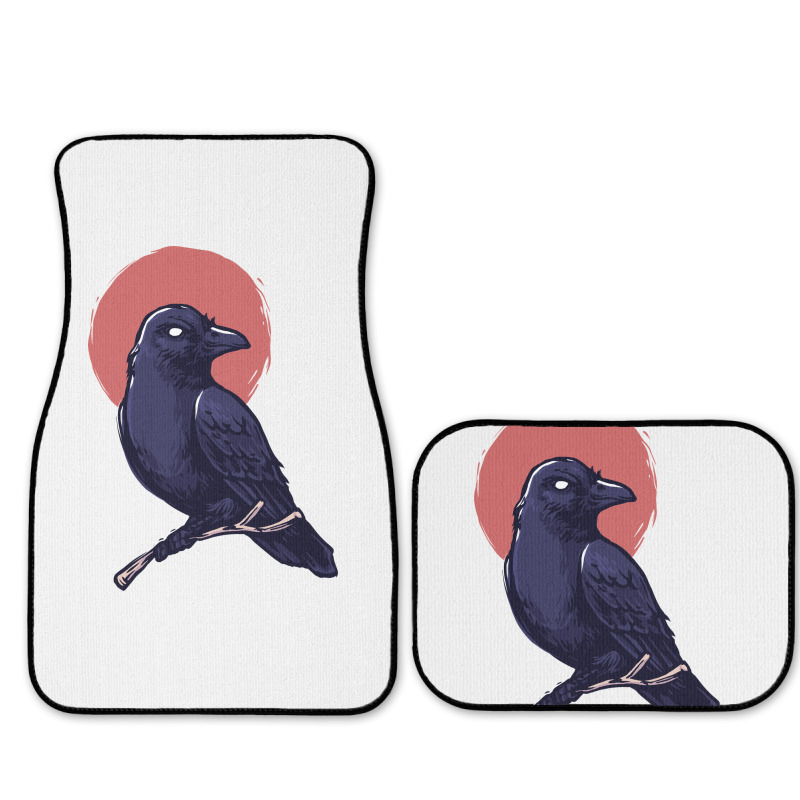 Crow, Bird, Birds, Black, Moon, Animal, Animals Full Set Car Mats | Artistshot