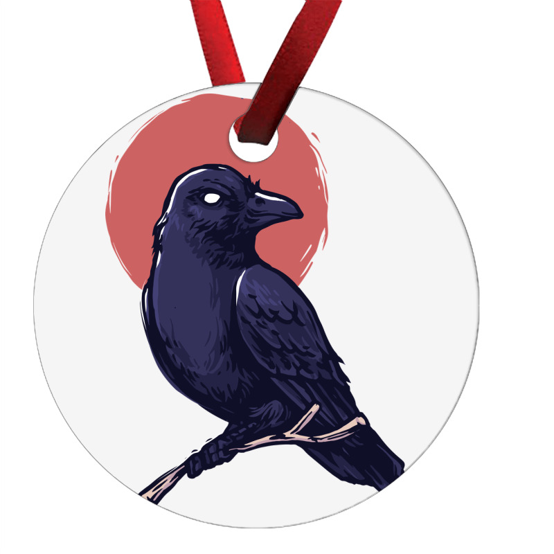 Crow, Bird, Birds, Black, Moon, Animal, Animals Ornament | Artistshot