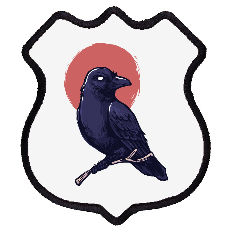 Crow, Bird, Birds, Black, Moon, Animal, Animals Shield Patch | Artistshot