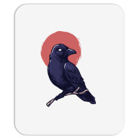 Crow, Bird, Birds, Black, Moon, Animal, Animals Mousepad | Artistshot