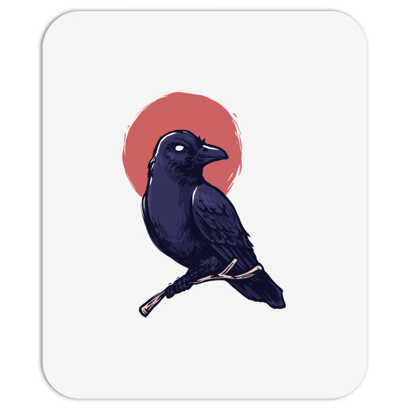 Crow, Bird, Birds, Black, Moon, Animal, Animals Mousepad | Artistshot