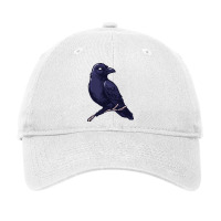 Crow, Bird, Birds, Black, Moon, Animal, Animals Adjustable Cap | Artistshot