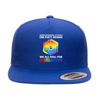 Lgbt Pride Rainbow We All Roll For Initiative Lgbt 396 Gay Lgbtq 5 Panel Snapback Cap | Artistshot