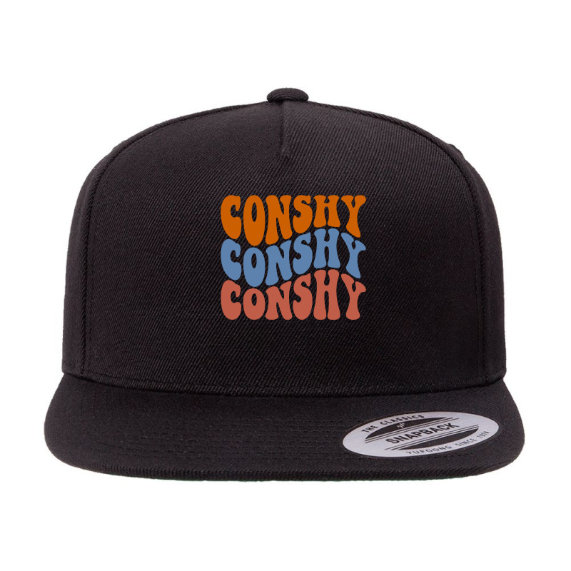 Conshy Wavy Tri Color Pullover Hoodie 5 Panel Snapback Cap | Artistshot