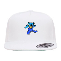 Blue Grateful Dancing Hippie Classic Rock Dead Bear 5 Panel Snapback Cap | Artistshot