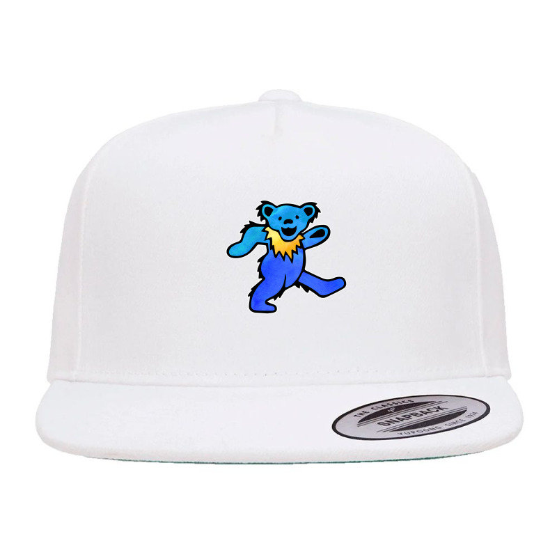 Blue Grateful Dancing Hippie Classic Rock Dead Bear 5 Panel Snapback Cap | Artistshot