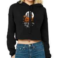 Space Cat Cropped Hoodie | Artistshot