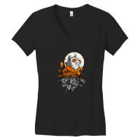 Space Cat Women's V-neck T-shirt | Artistshot