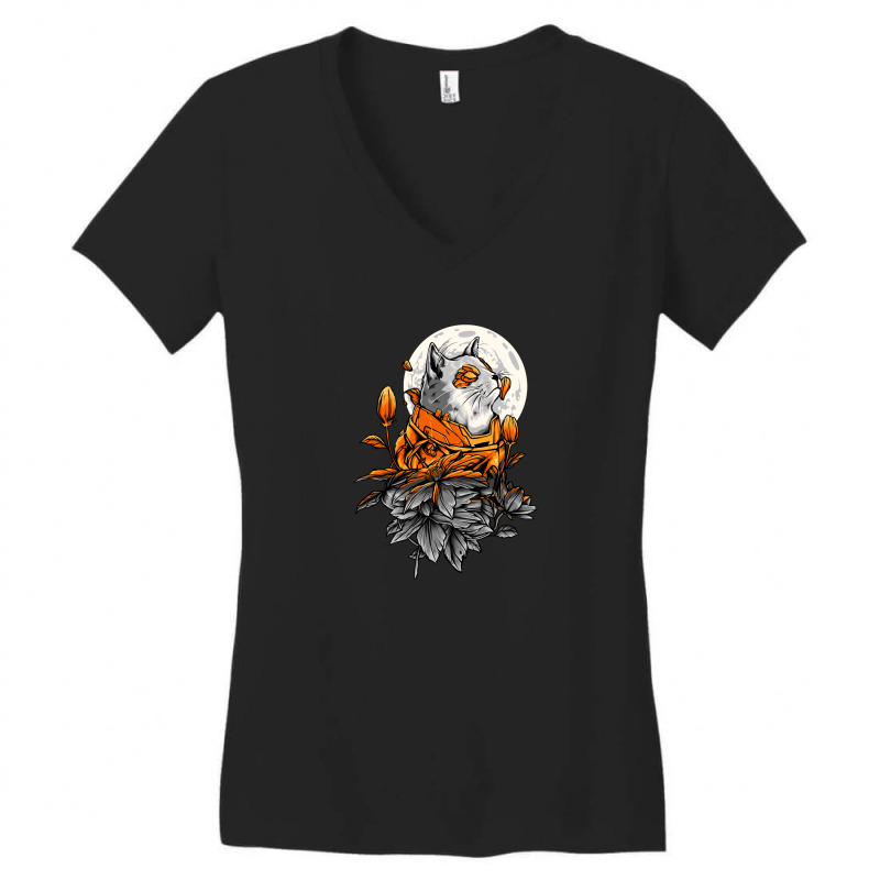 Space Cat Women's V-Neck T-Shirt by Disgus_Thing | Artistshot