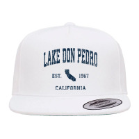 Lake Don Pedro California Ca Vintage Athletic Navy Sports De 5 Panel Snapback Cap | Artistshot