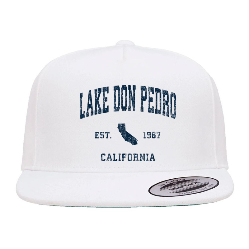 Lake Don Pedro California Ca Vintage Athletic Navy Sports De 5 panel snapback cap by Scout | Artistshot