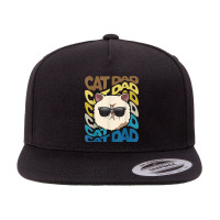 Retro Vintage Cool Exotic Shorthair Cat Dad Kitty Dad 5 Panel Snapback Cap | Artistshot