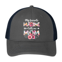 Womens My Favorite Marine Calls Me Mom Marine Military Pa Trucker Cap | Artistshot