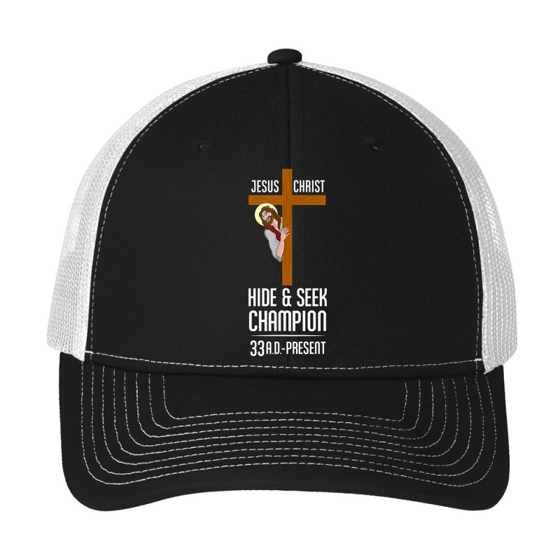 Funny Jesus Christ Hide & Seek Champion Atheism Pa Trucker Cap by MichiKametani | Artistshot