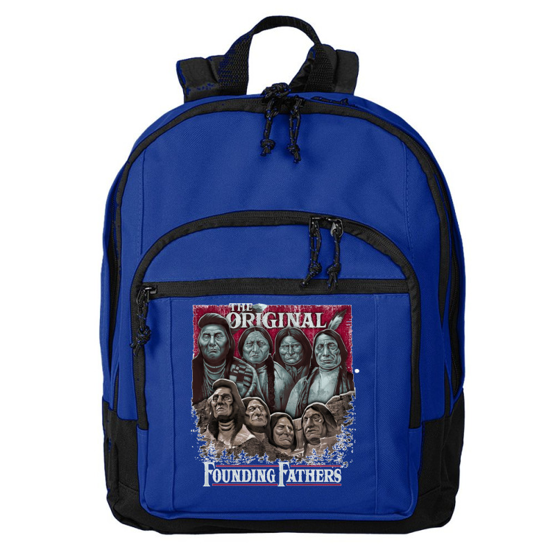 The Original Founding Fathers Mount Rushmore  Native American Indian C Basic Backpack | Artistshot