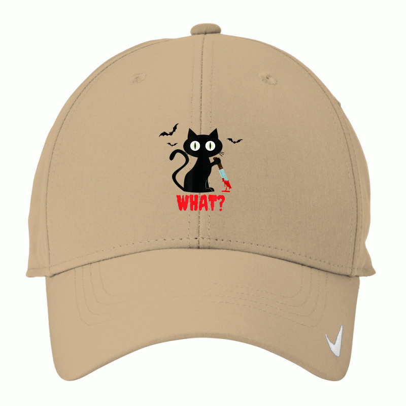 Black Cat With Knife Halloween Nike Dri-FIT Cap by BuenoBloom | Artistshot