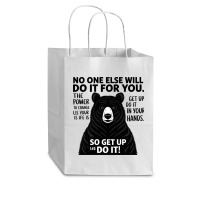 Quotes No One Else Will Do It For You Cub Paper Bag - 8 X 4 1/2 X 10 1/4 | Artistshot