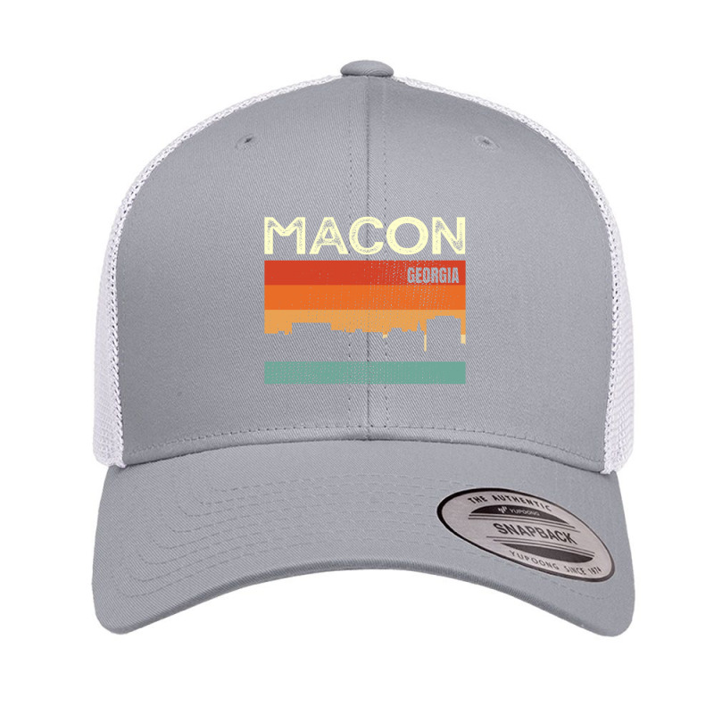 Macon Georgia Town Skyline Pullover Hoodie Retro Trucker Cap by cm-arts | Artistshot