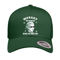 Composer Wolfgang Amadeus Mozart Used Hashtags Retro Trucker Cap | Artistshot