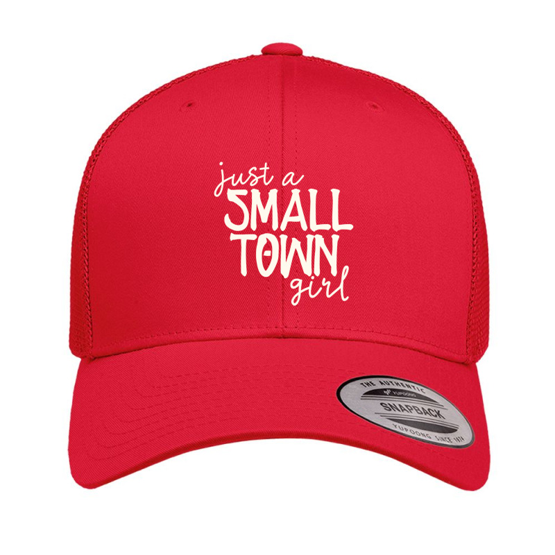 Just A Small Town Girl Casual Country Womens Chic Retro Trucker Cap by cm-arts | Artistshot