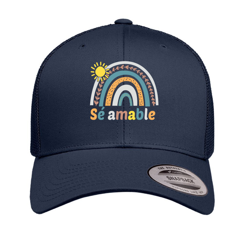 Sé Amable Spanish Bilingual Teacher Be Kind Boho Rainbow Pullover Hoo Retro Trucker Cap by cm-arts | Artistshot