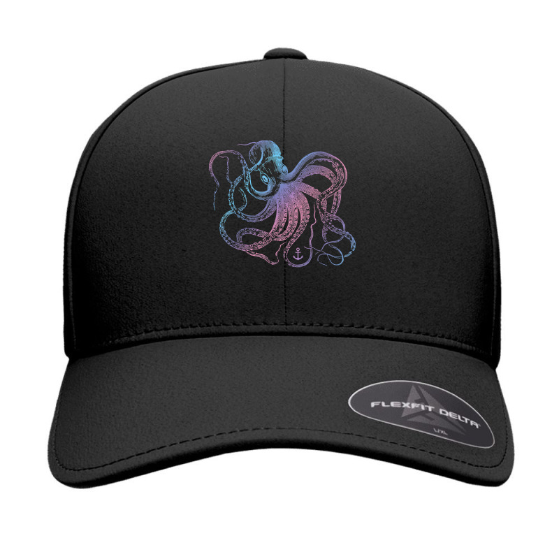 Octopus Cool Vintage Marine Biologist Ocean Sea Life 1 Seamless Cap | Artistshot