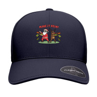 Make It Rein Funny Santa Reindeer Presents Pajama Gift Kids Sweatshirt Seamless Cap | Artistshot