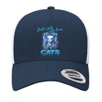 Cute 'just A Girl Who Loves Cats' Tee, Splash Art Cat Lover Yupoong Trucker Cap | Artistshot