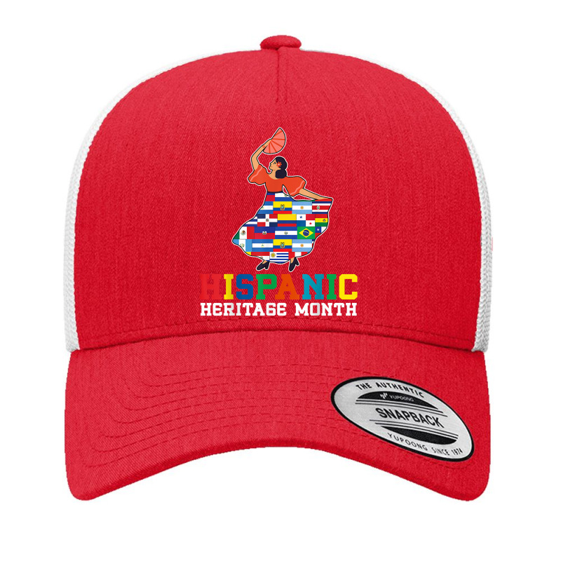 Dancing Latino Latinx Countries Flag Hispanic Heritage Month T Shirt Yupoong Trucker Cap by hankeajrippleex5 | Artistshot