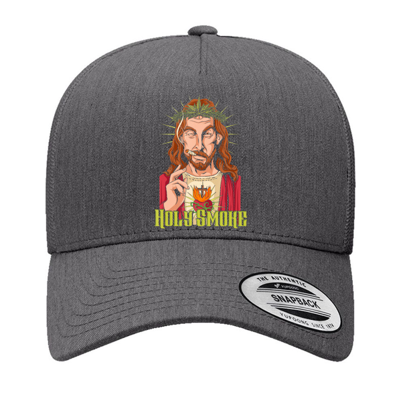 Funny Marijuana Cannabis Jesus Holy Smoke Yupoong Trucker Cap | Artistshot