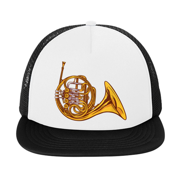 French Horn Instrument Music Foam Snapback hat by Lambent | Artistshot