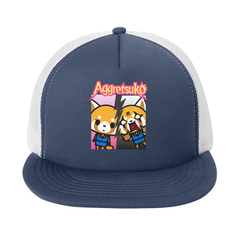 Aggretsuko Split Personality Foam Snapback hat by Kandurip541 | Artistshot