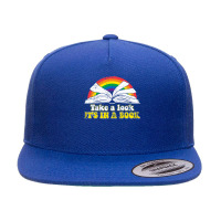 Love Reading Love Rainbows Gift Retro Rainbow 5 Panel Snapback Cap | Artistshot