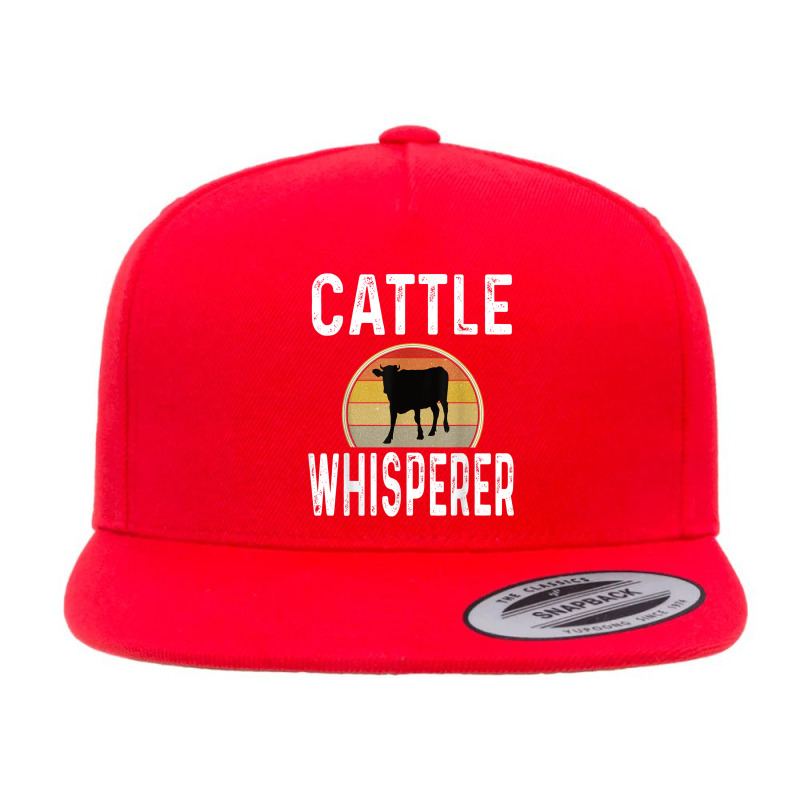 Funny Cattle Whisperer Dairy Farmer Farming Retro Cowboy 5 Panel Snapback Cap | Artistshot