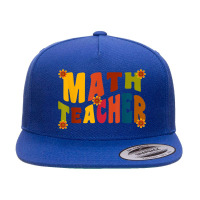 Mathematics Equation Back To School Retro Math Teacher's Day 5 Panel Snapback Cap | Artistshot