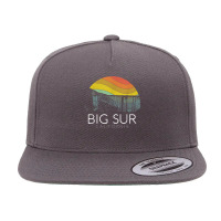 Big Sur California Beach Central Coast Retro Forest Camping T Shirt 5 Panel Snapback Cap | Artistshot