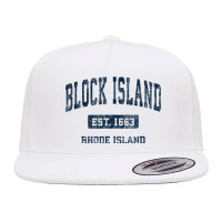 Block Island Rhode Island Ri Vintage Athletic Sports Design 5 Panel Snapback Cap | Artistshot