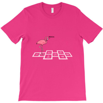 Hopping Flamingo T-shirt Designed By Audrez