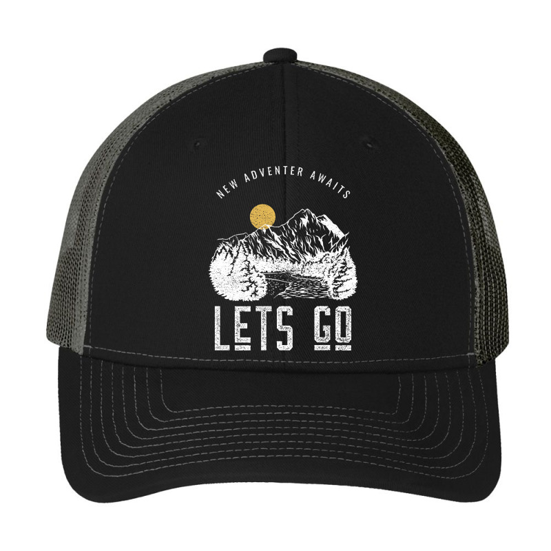 New Adventure Awaits , Lets Go Pa Trucker Cap by laurynvanhoose | Artistshot