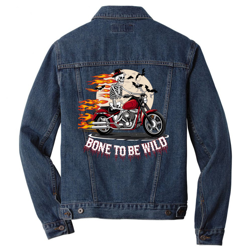 Bone To Be Wild Men Denim Jacket | Artistshot