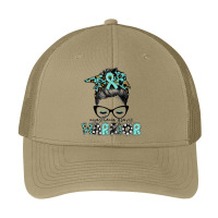 Messy Bun Women Teal Ribbon Myasthenia Gravis Warrior T Shirt Pa Trucker Cap | Artistshot