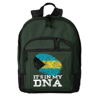 It's In My Dna Bahamian Gifts Fingerprint Proud Bahamas Flag Basic Backpack | Artistshot