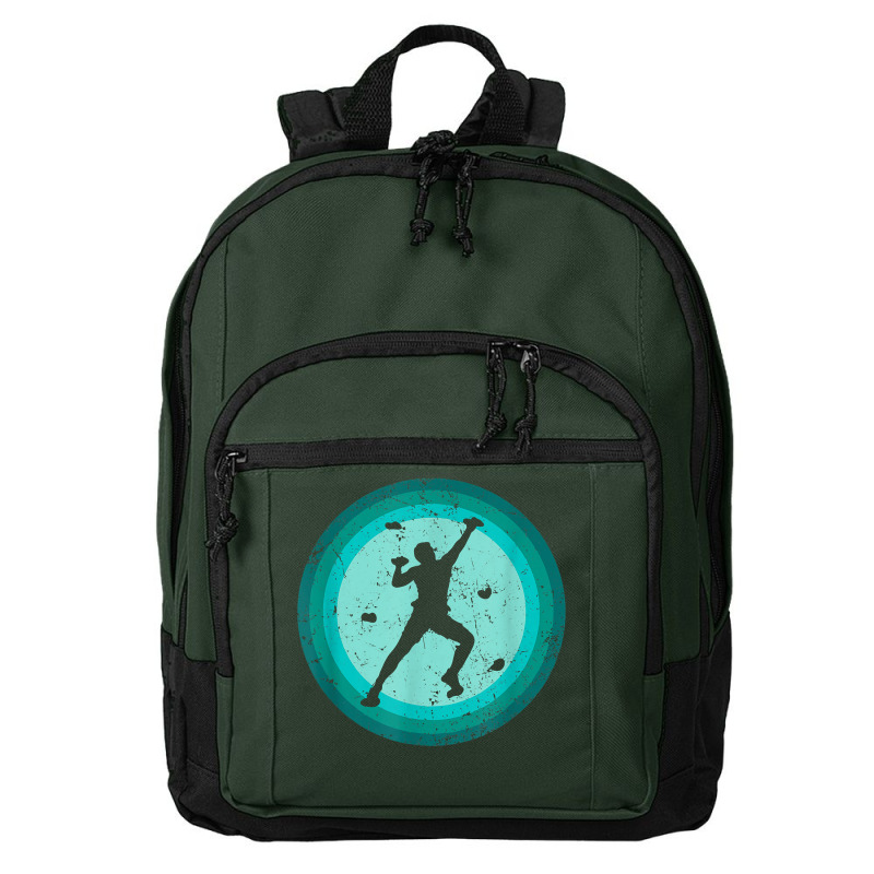 Climbing Bouldering Mountains Retro Climber T Shirt Basic Backpack | Artistshot