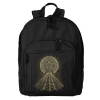 Ancient Sacred Mayan Aztec Calendar Pyramid Geometry Basic Backpack | Artistshot